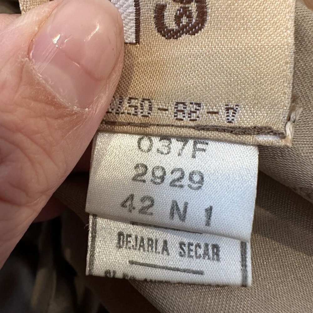 El Corte Ingles Donci Women's Camel Beige Tan Blazer Jacket 12 (42) Leather‎ - Picture 13 of 16